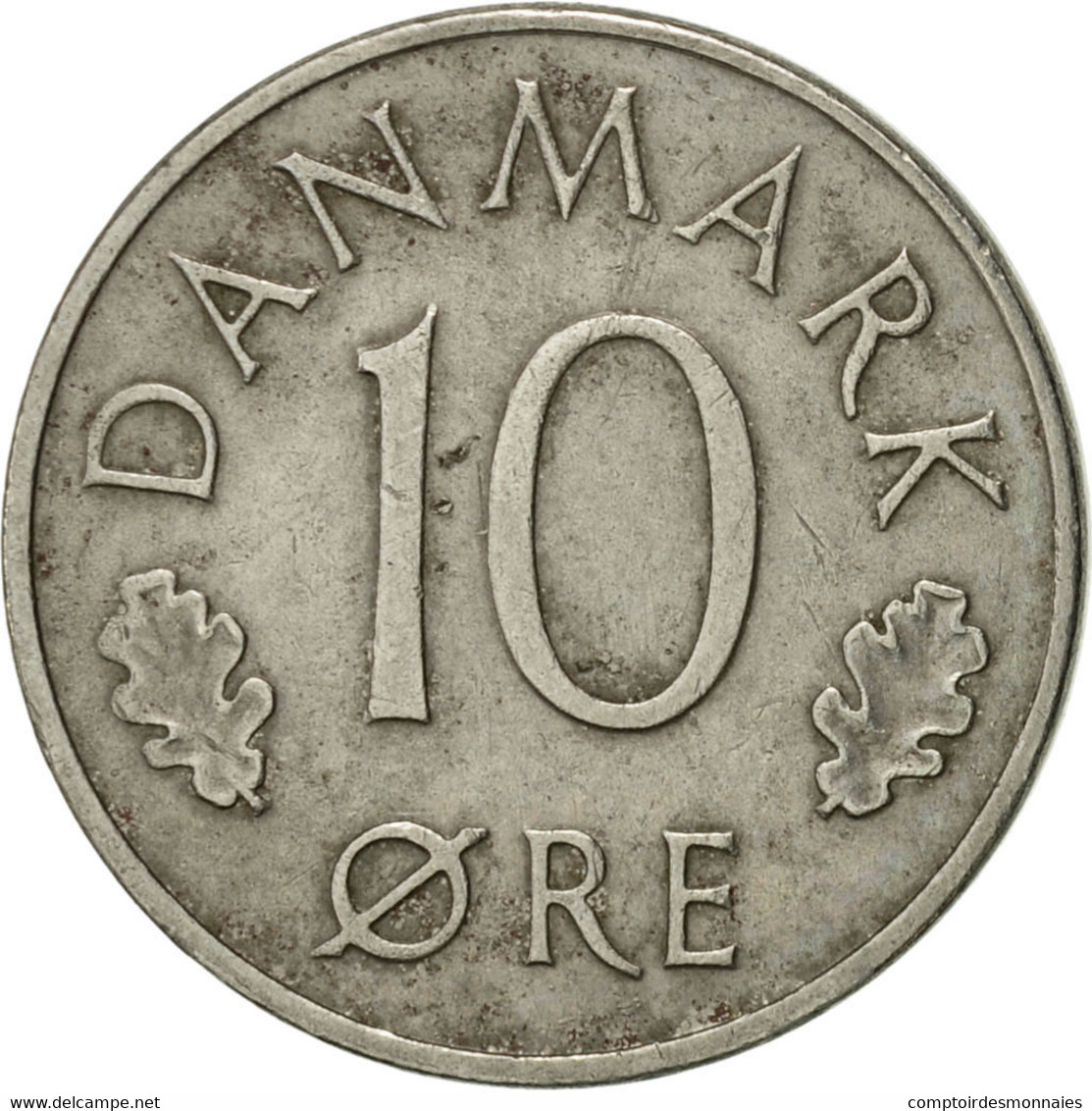 Monnaie, Danemark, Margrethe II, 10 Öre, 1973, Copenhagen, TTB+, Copper-nickel - Dänemark