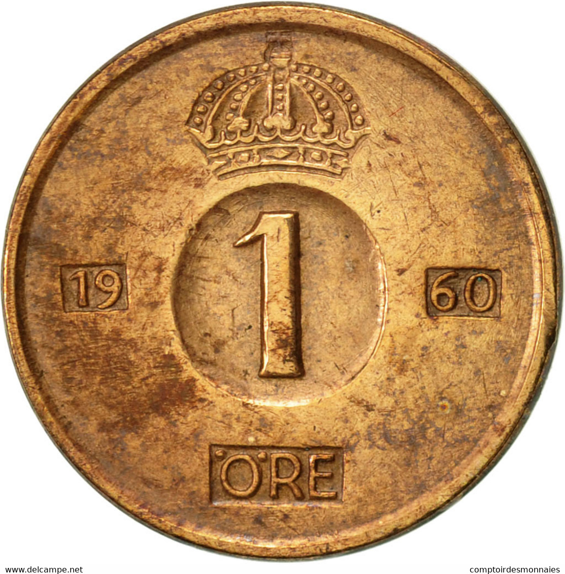 Monnaie, Suède, Gustaf VI, Ore, 1960, TTB+, Bronze, KM:820 - Suède