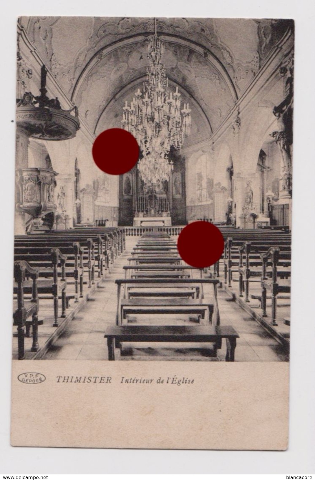 Thimister Vers 1900 Intérieur De L' église - Thimister-Clermont