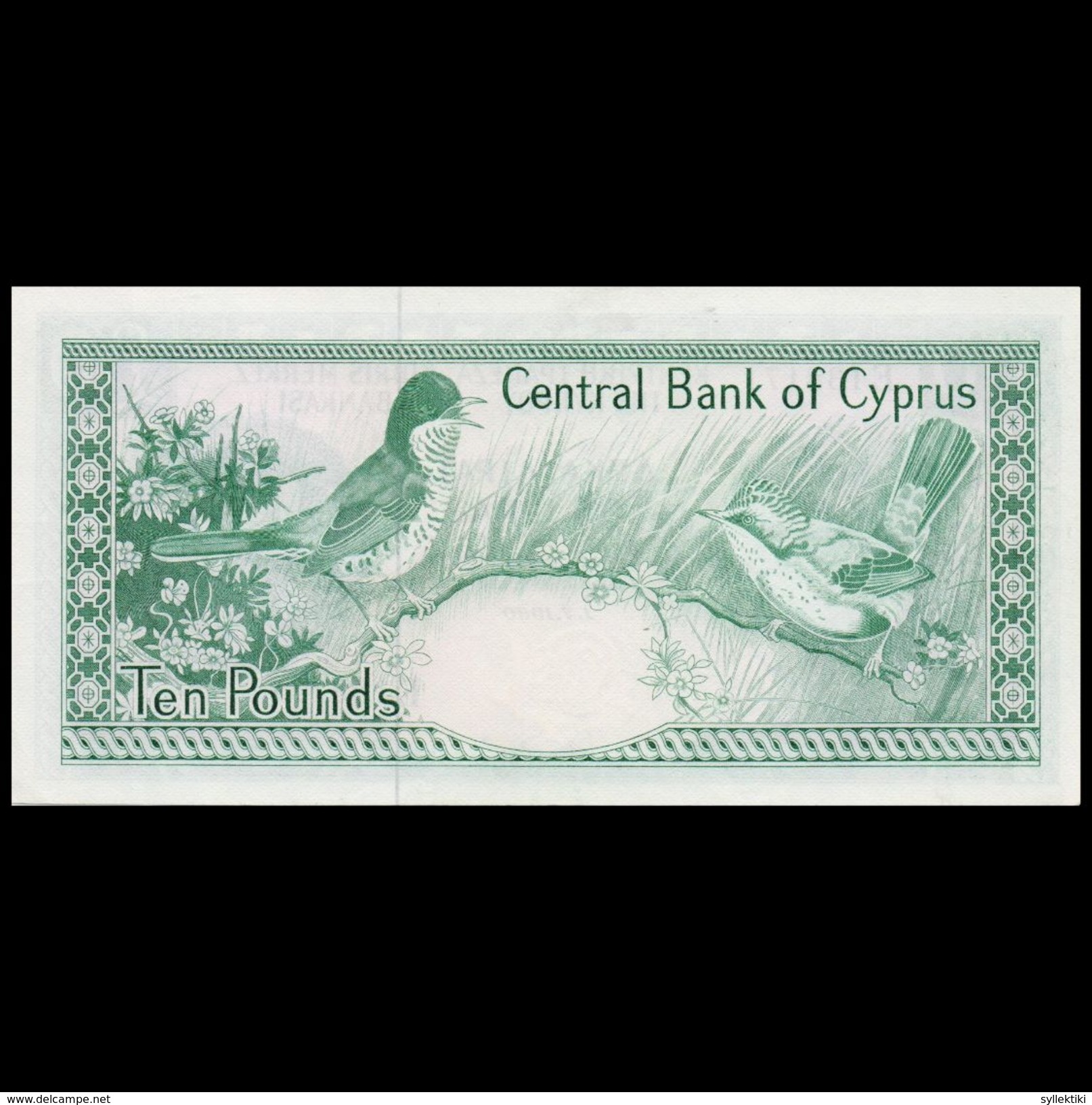 CYPRUS 1980 TEN POUNDS BANKNOTE AUNC - Chipre