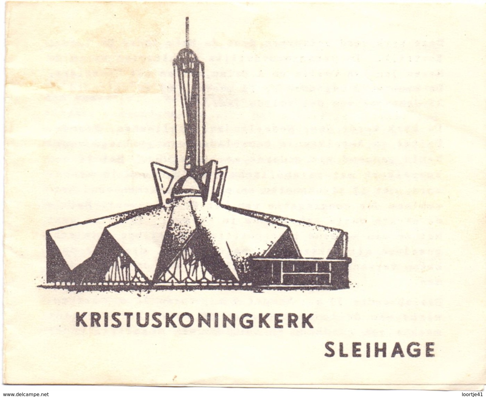 Kristuskoningkerk - Sleihage - Geschiedenis - Ontwerp Architect De Smedt Kortrijk - 1962 - Non Classificati