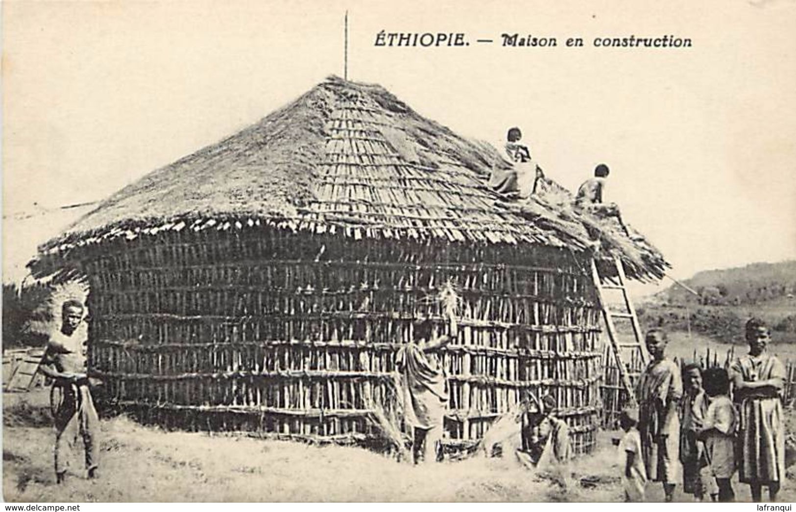 Ref V170- Ethiopie - Maison En Construction - Carte Bon Etat - - Ethiopie