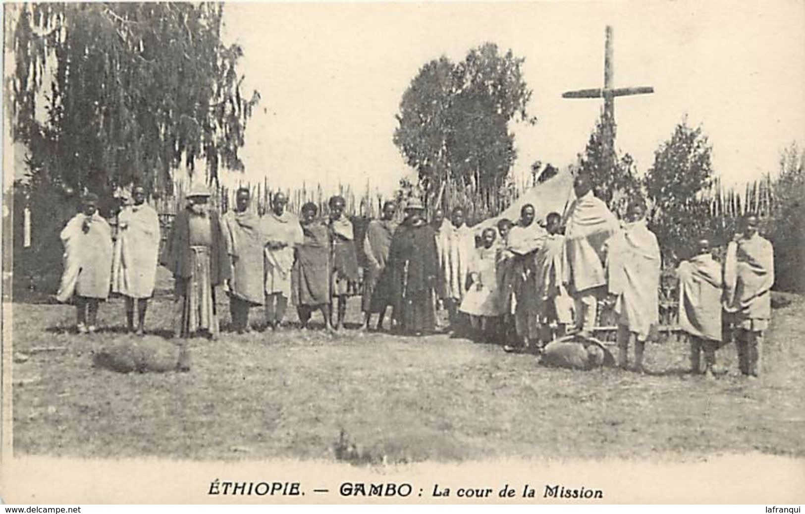 Ref V169- Ethiopie - Gambo - La Cour De La Mision  - Carte Bon Etat - - Ethiopie