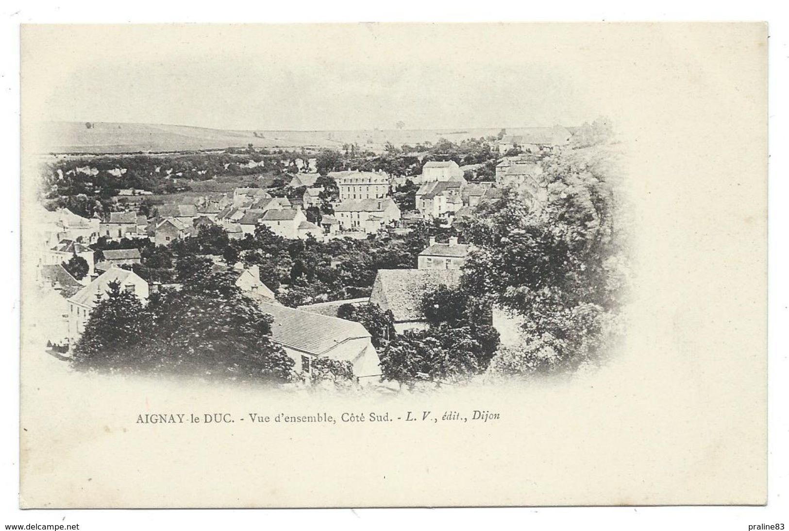 CPA Précurseur - AIGNAY LE DUC, VUE D' ENSEMBLE COTE SUD - Côte D' Or 21 - Aignay Le Duc