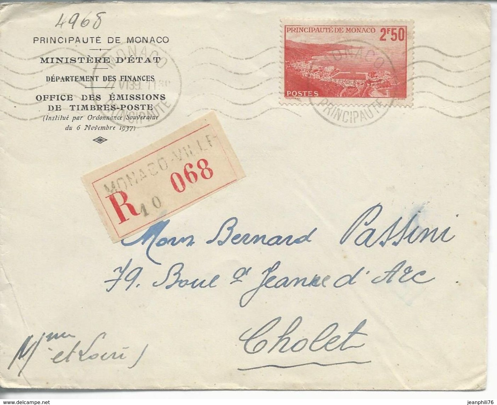 LR N°183 S.s/l  1939 - Storia Postale