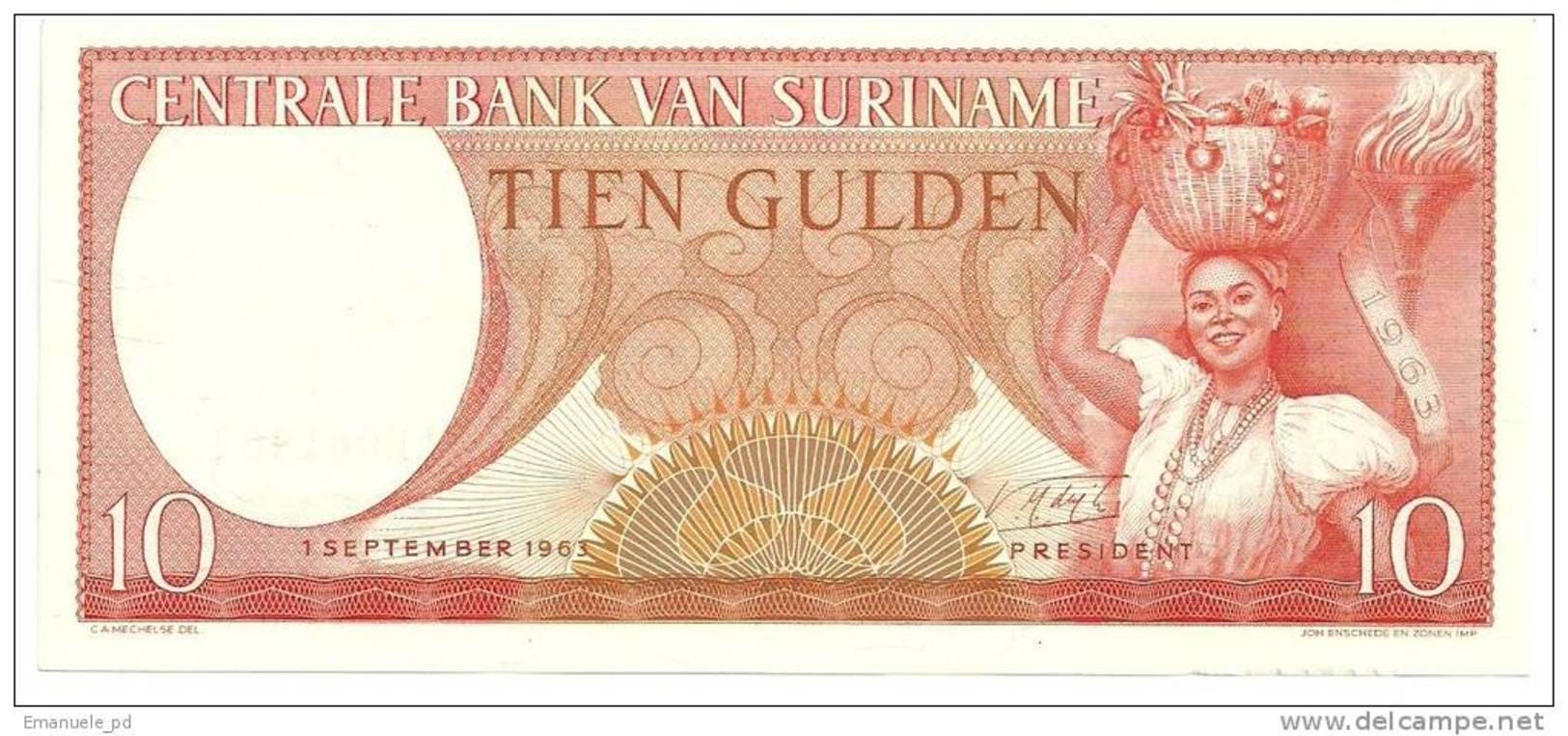 Suriname 10 Gulden 1963 UNC - Suriname