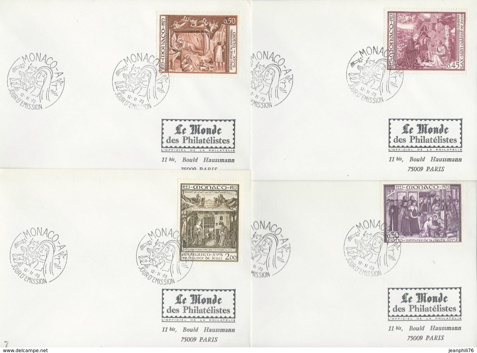 12 Enveloppes Oblitération Premier Jour 1972/73 - Storia Postale