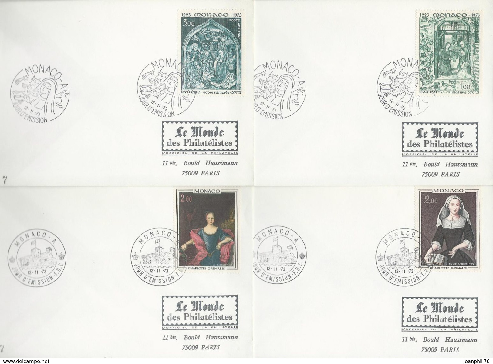 12 Enveloppes Oblitération Premier Jour 1972/73 - Cartas & Documentos