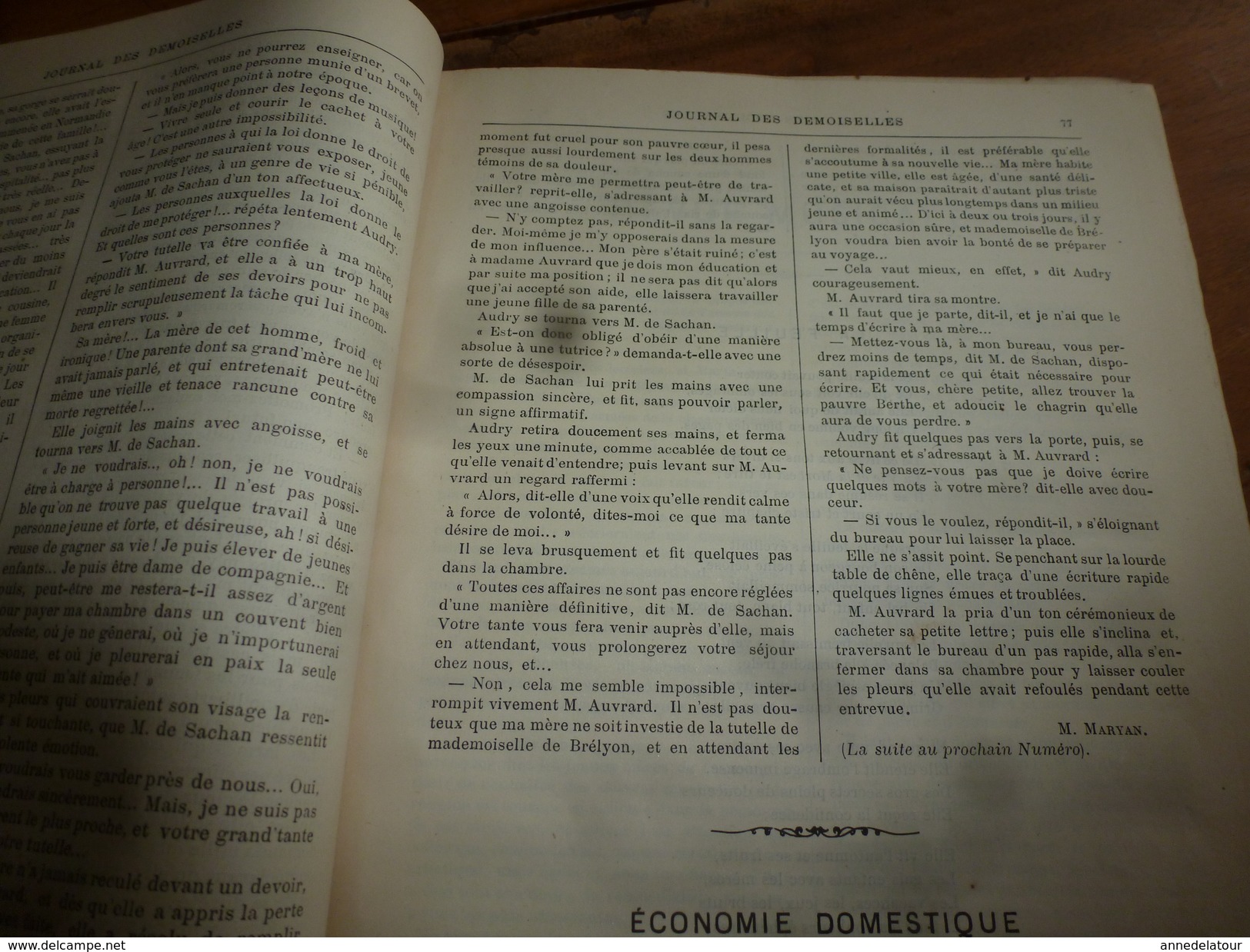 1882 JOURNAL DES DEMOISELLES :Mme de Staal de Launay; L'envie; Economie domestique;Correspondance; Revue musicale; etc