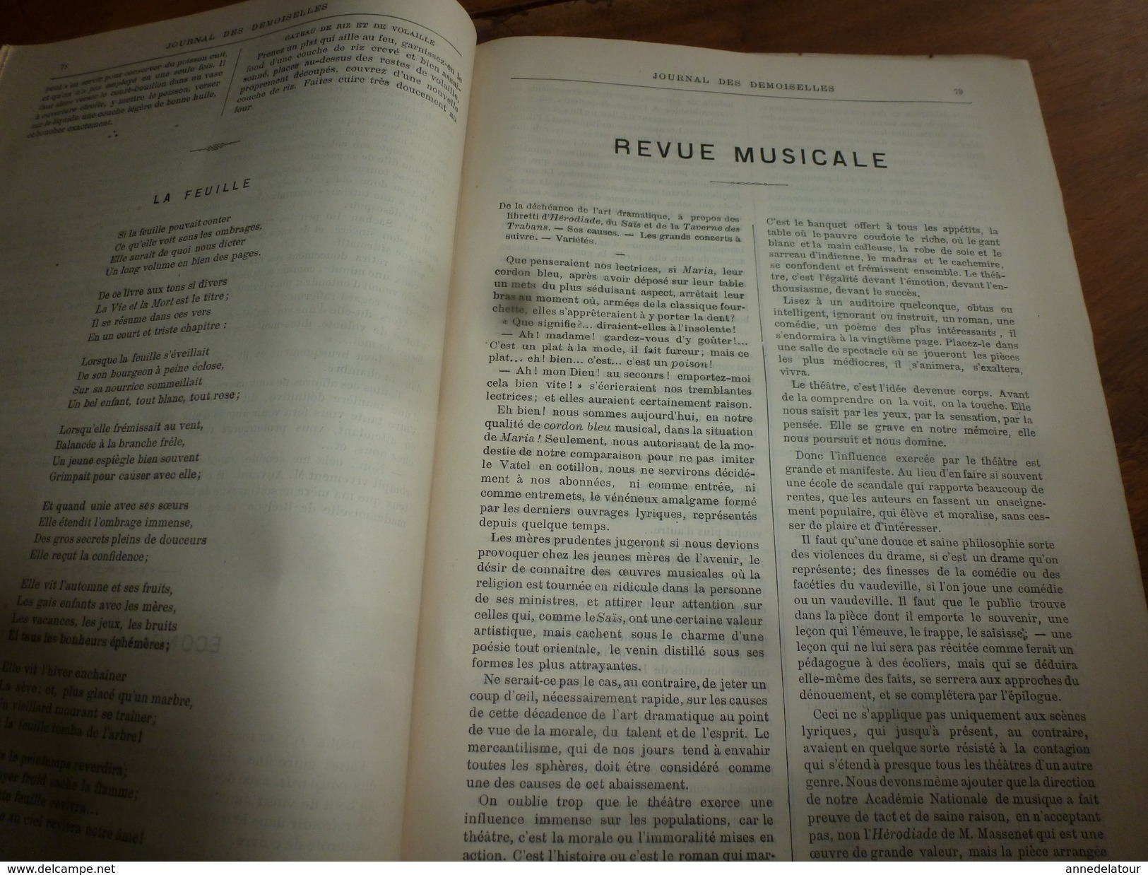 1882 JOURNAL DES DEMOISELLES :Mme de Staal de Launay; L'envie; Economie domestique;Correspondance; Revue musicale; etc