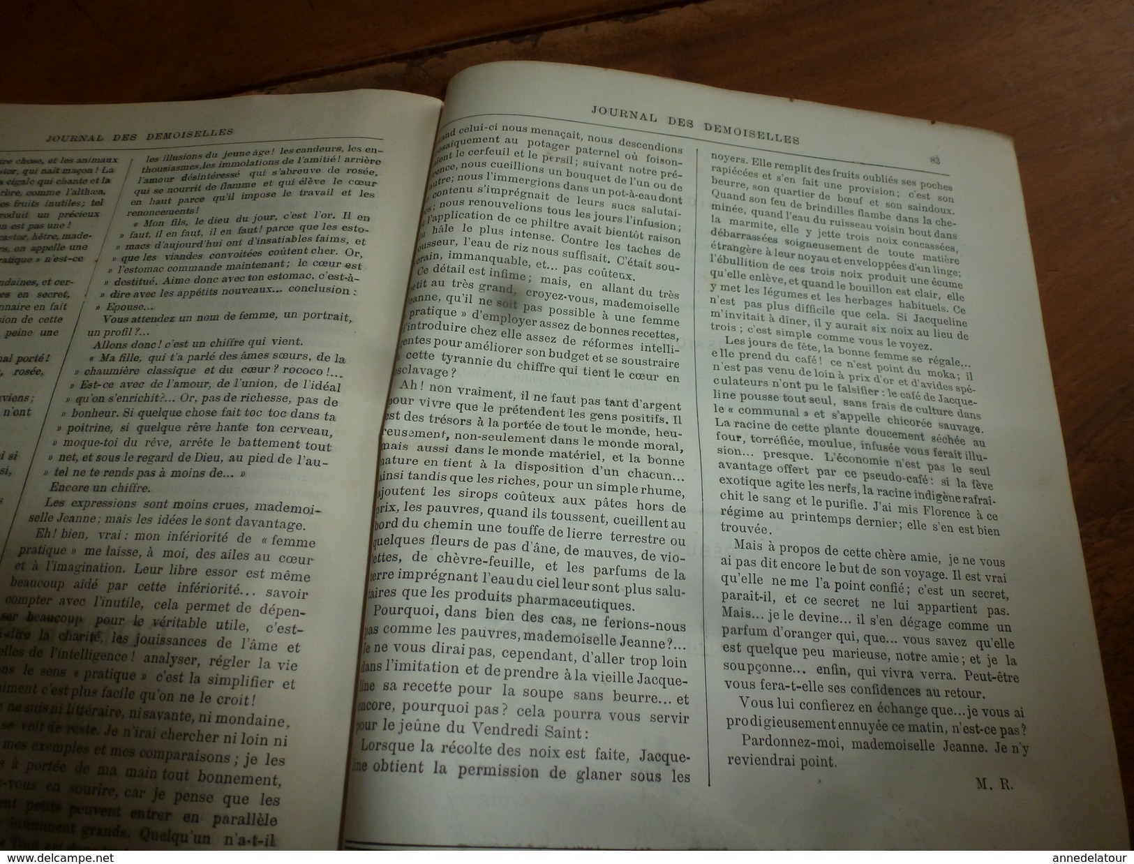 1882 JOURNAL DES DEMOISELLES :Mme de Staal de Launay; L'envie; Economie domestique;Correspondance; Revue musicale; etc