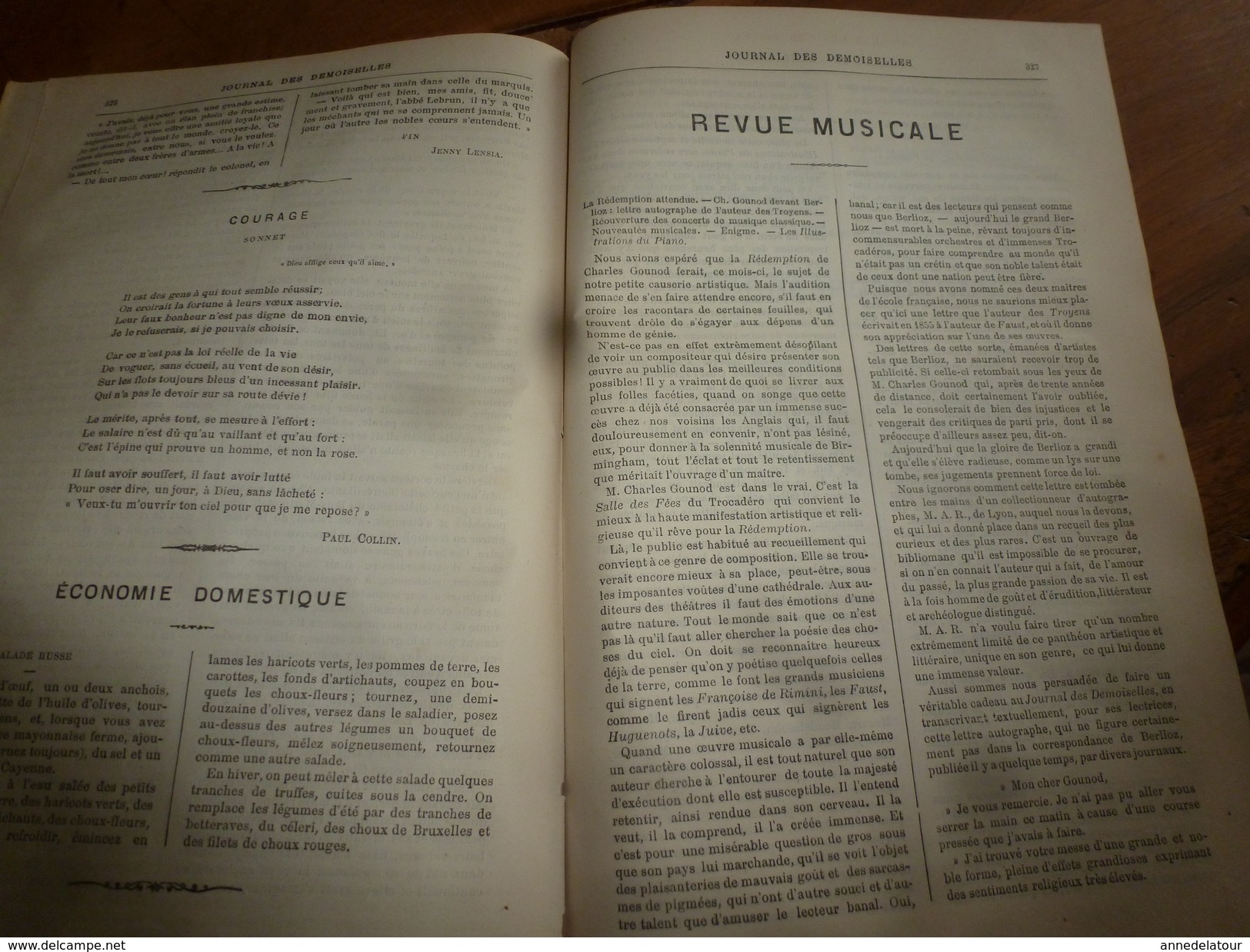 1882 JOURNAL DES DEMOISELLES :Gravures de la Mode de Paris ;Les fleurs étranges;Economie ;Revue musicale;Correspondance