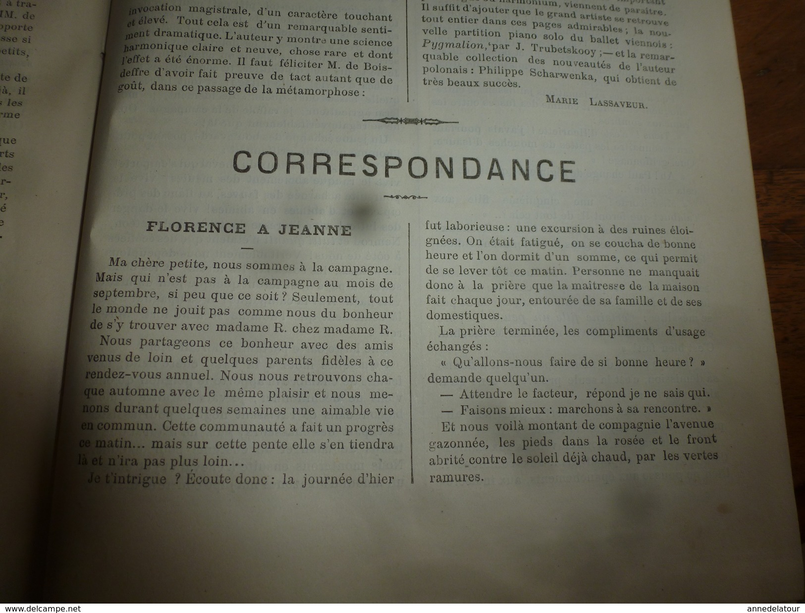 1882 JOURNAL DES DEMOISELLES : Gravures de la Mode de Paris ;Fleurs étranges; Porte-Bonheur et Porte-Veine; etc