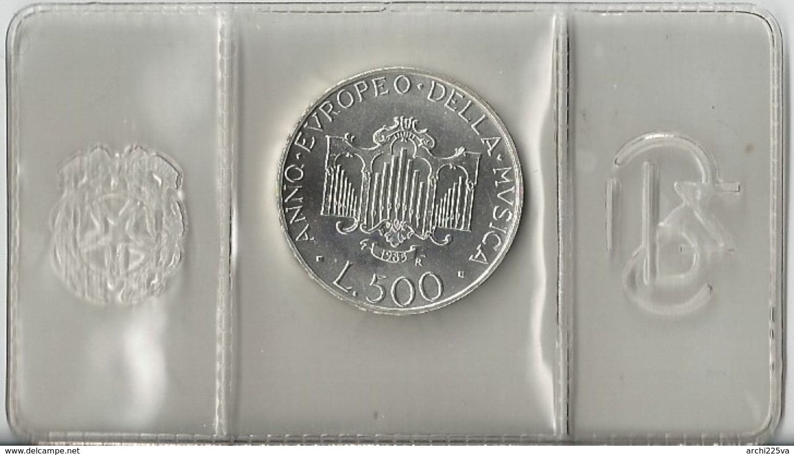 1985 ITALIA - MUSICA - 500 Lire FDC - Argento / Silver / Argent - Confezione Originale - Mint Sets & Proof Sets