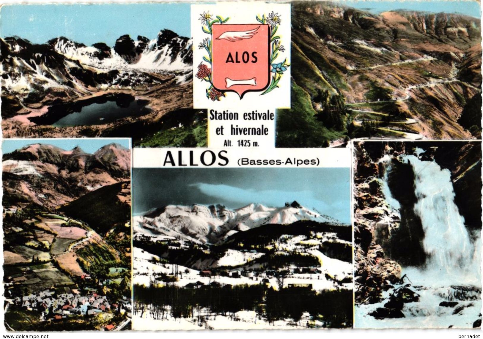 ALLOS  .. MULTIVUES ... BLASON     ... 1965 - Autres & Non Classés