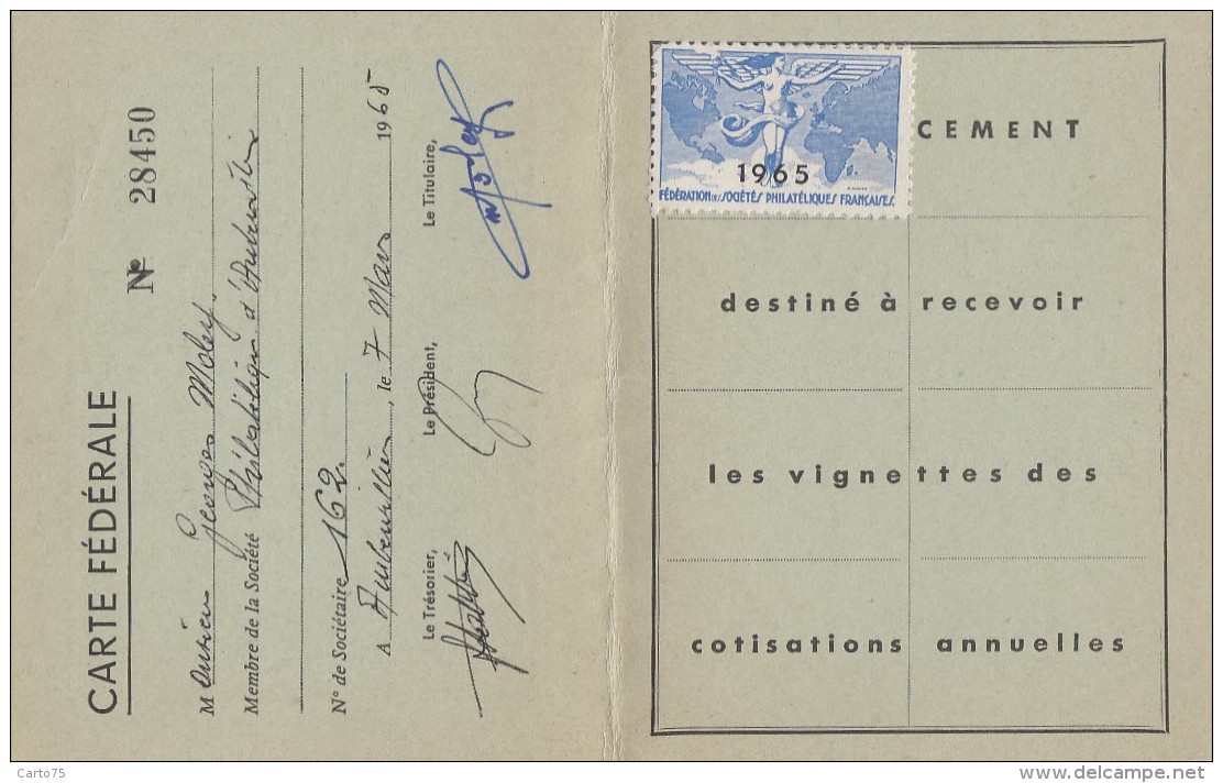 Carte Fédération Sociétés Philatéliques -  Aubervilliers 1965 - Other & Unclassified