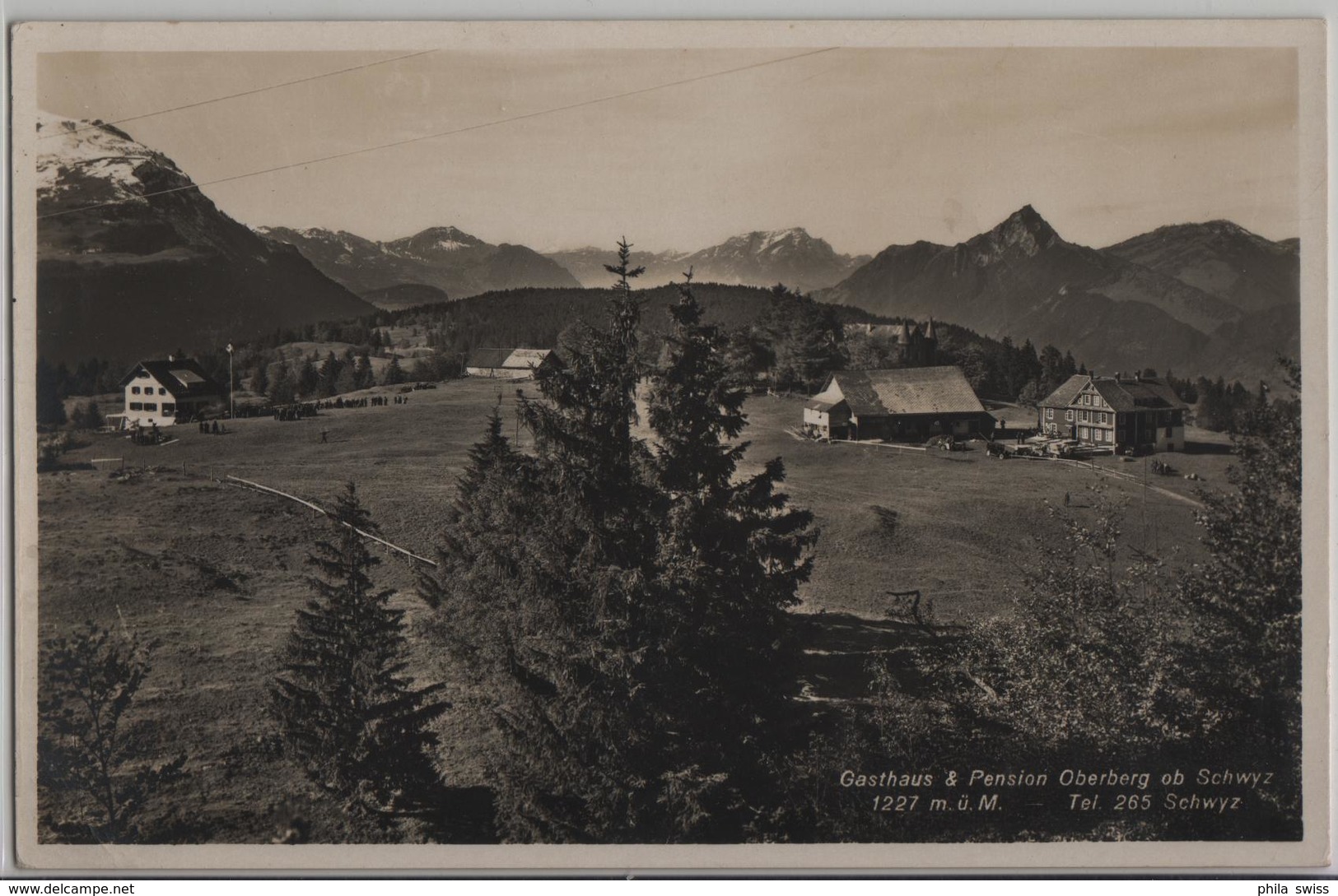 Gasthaus & Pension Oberberg Ob Schwyz - Animee - Photo: Globetrotter No. 5068 - Autres & Non Classés