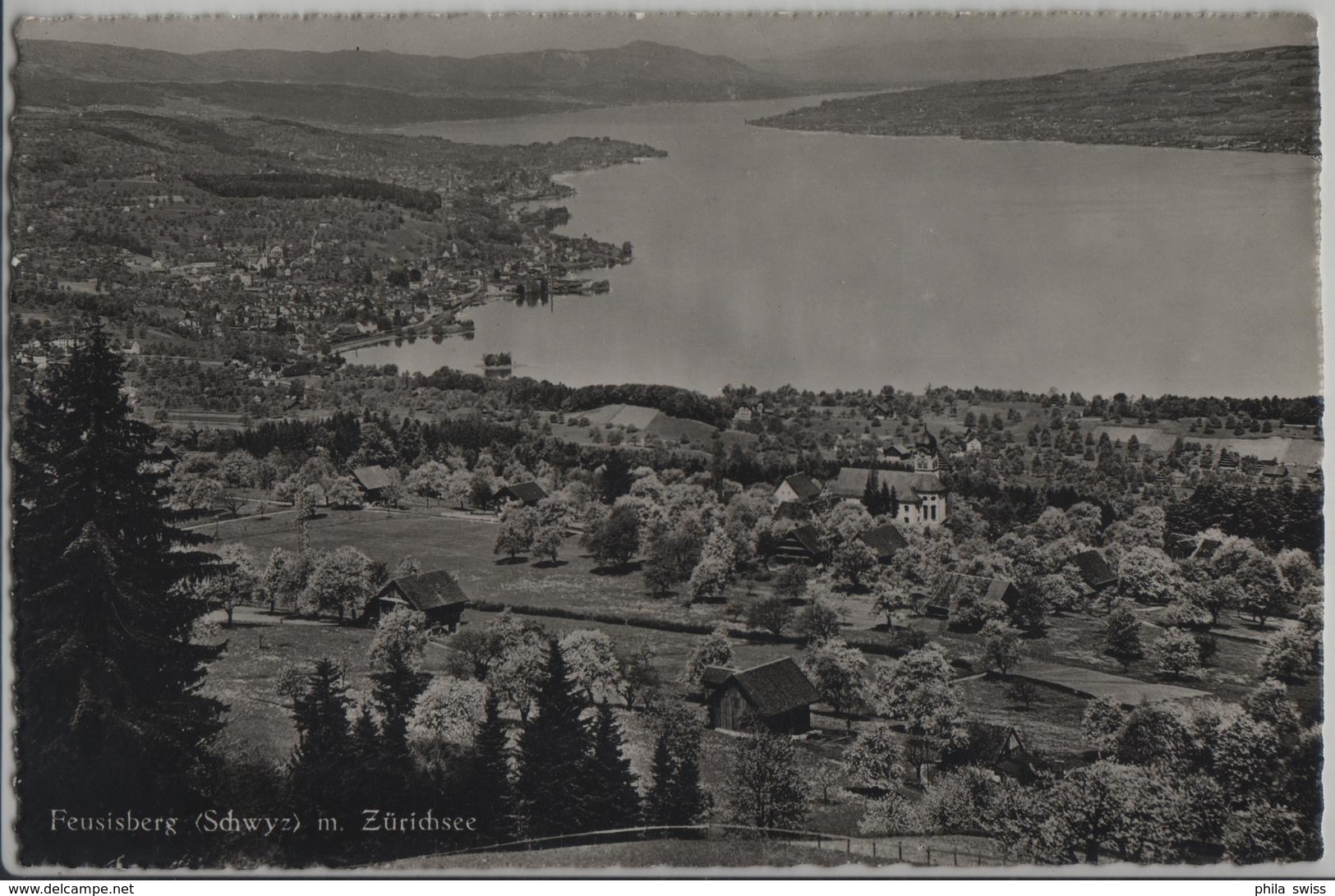 Feusisberg Schwyz Mit Zürichsee - Photo: Hugo Kopp No. 3514 - Feusisberg