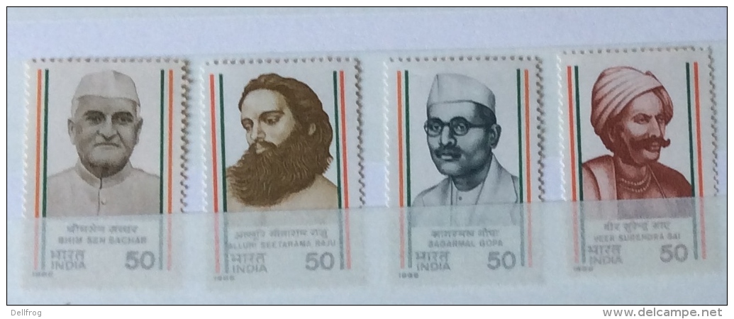 India 1986 Sg 1191-4 Struggle For Freedom Set Mlh - Unused Stamps
