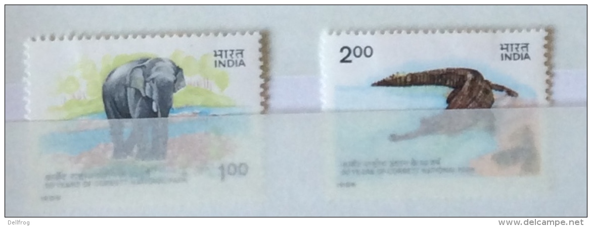 India 1986 Sg 1224 -1225 50th National Park MVLH - Unused Stamps