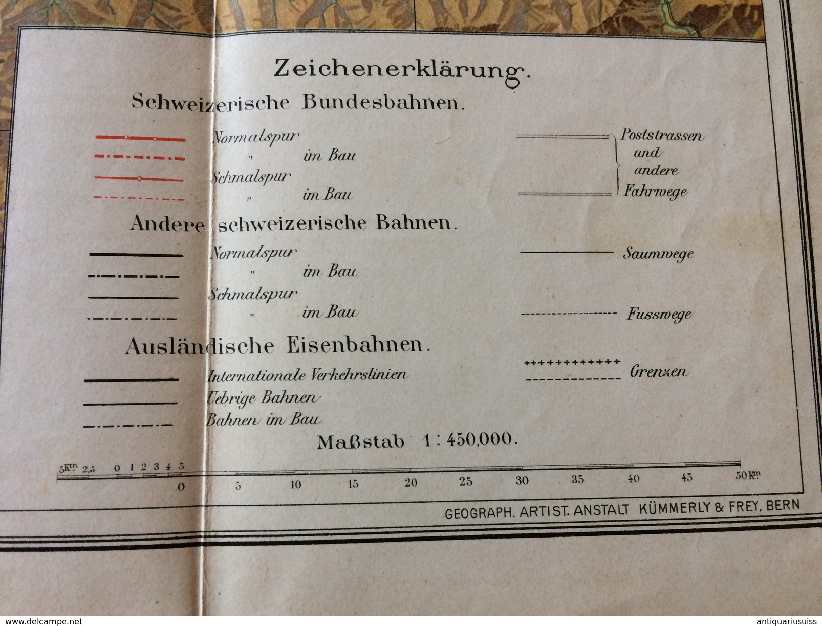 SCHWEIZERISCHE BUNDESBAHNEN - TOURISTEN KARTE DER SCHWEIZ - 1909 - Topographische Karten