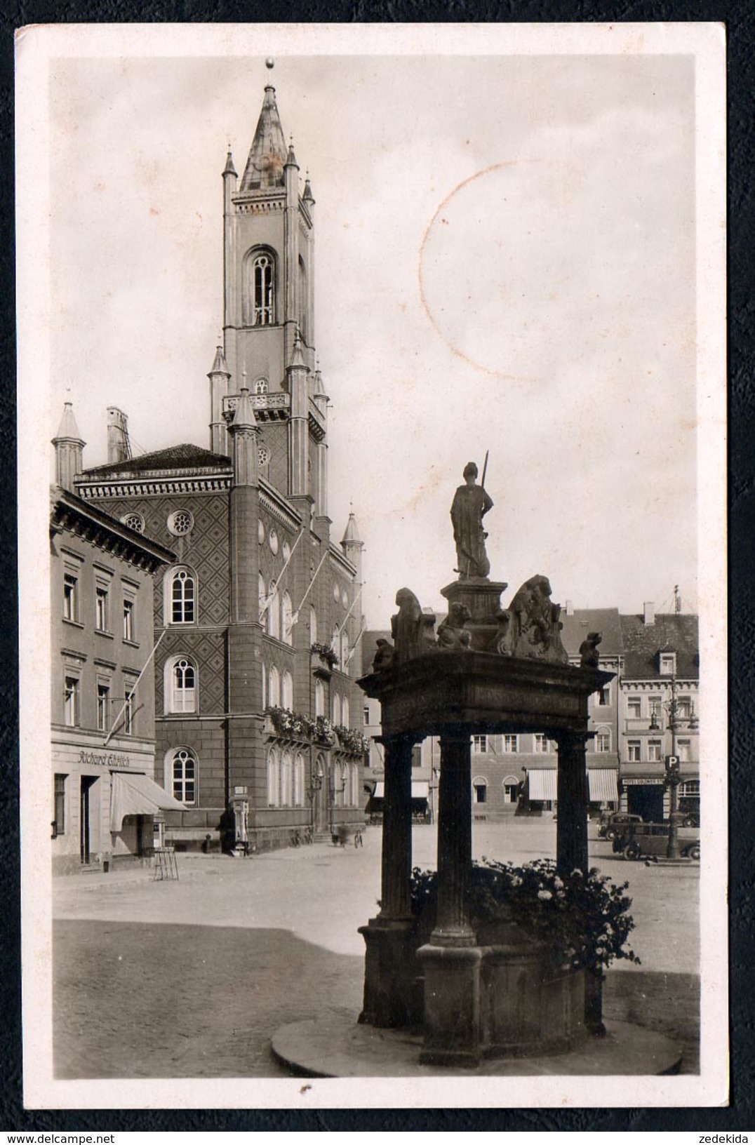 A6033 - Alte Foto Ansichtskarte - Kamenz - Rathaus Und Andreasbrunnen - Feldpost 2. WK - Kamenz