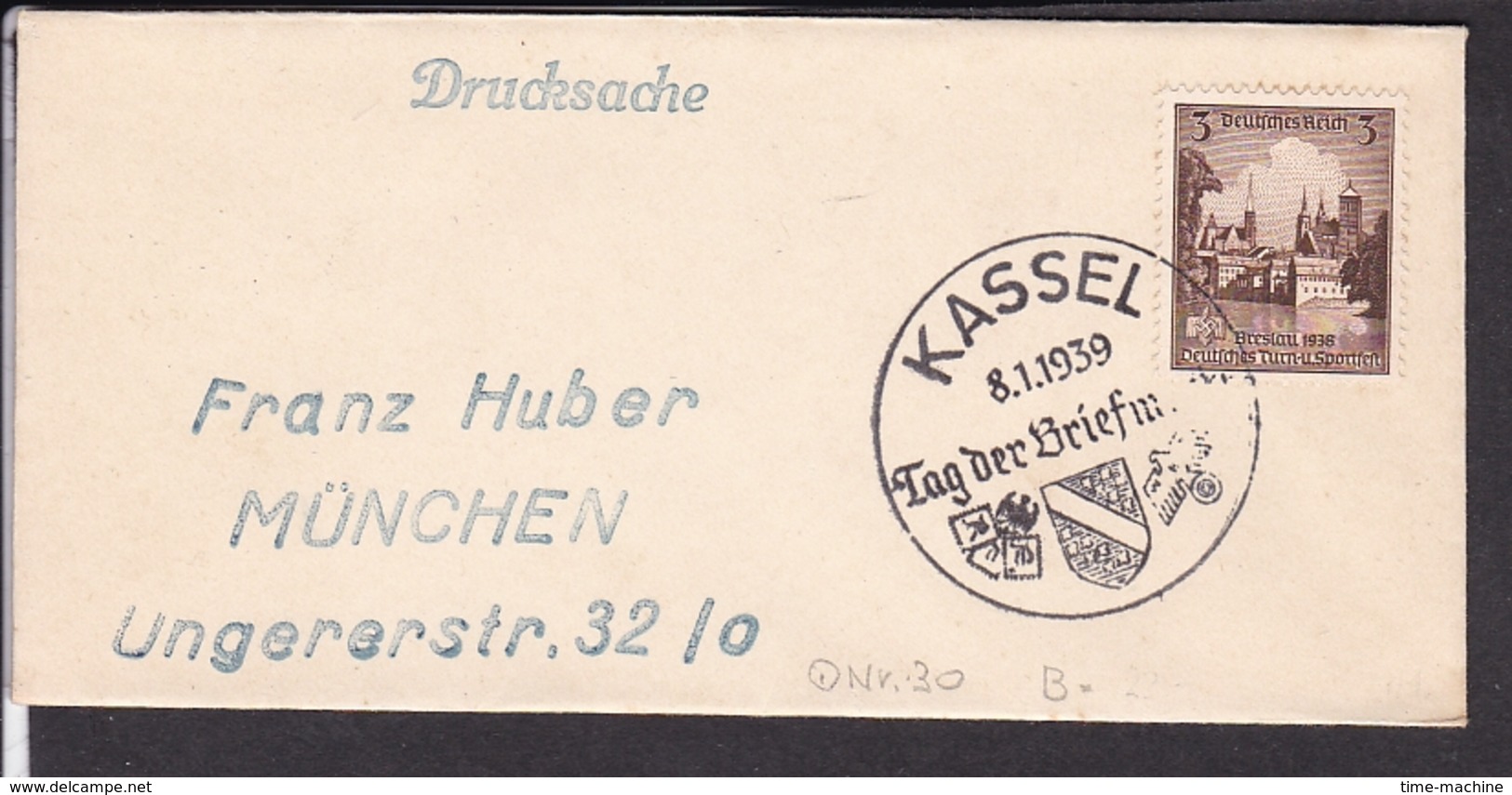 Sonderstempel  Kassel " Tag Der Briefmarke " 1939 - Briefe U. Dokumente