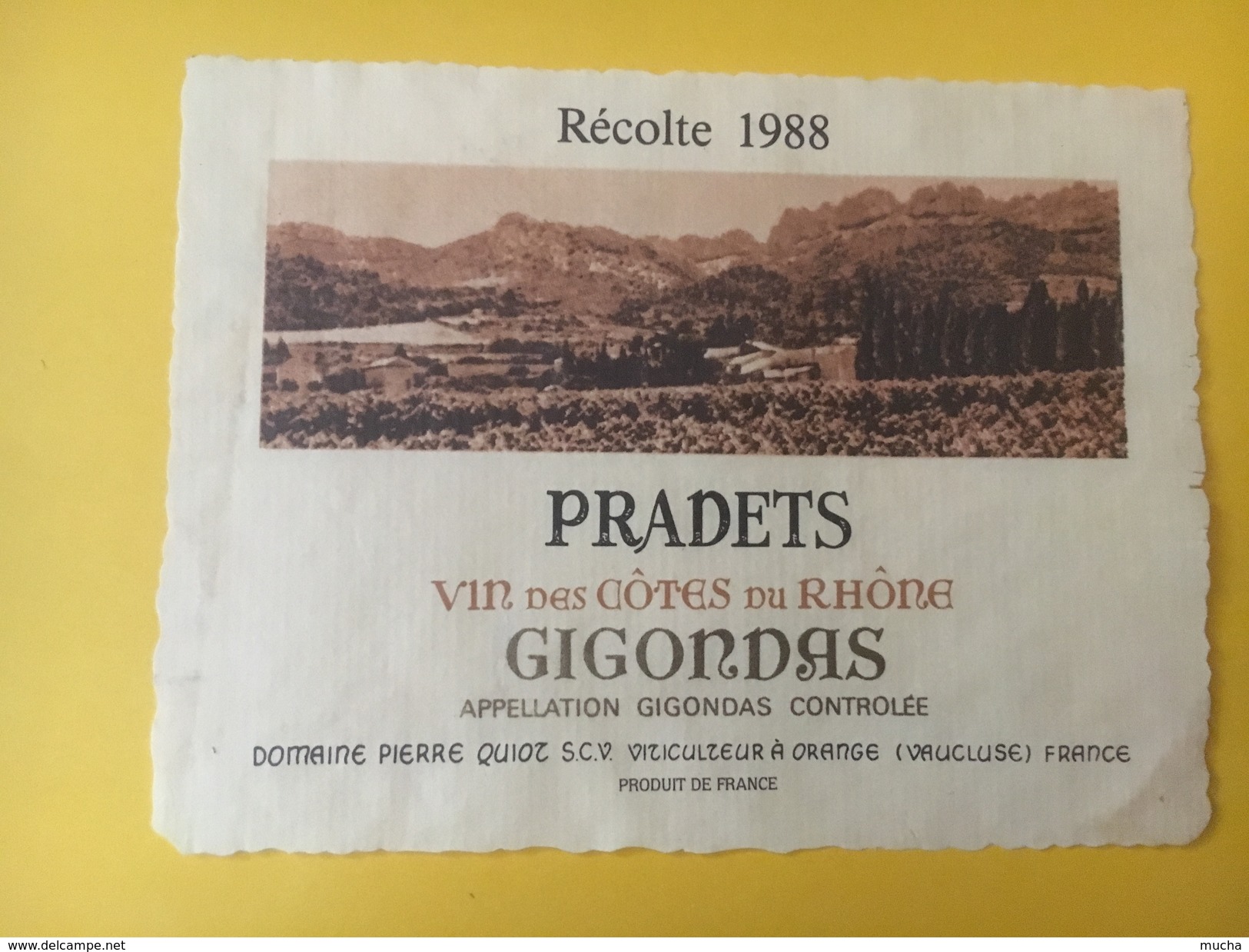 4835 - Pradets 1988 Gigondas - Côtes Du Rhône