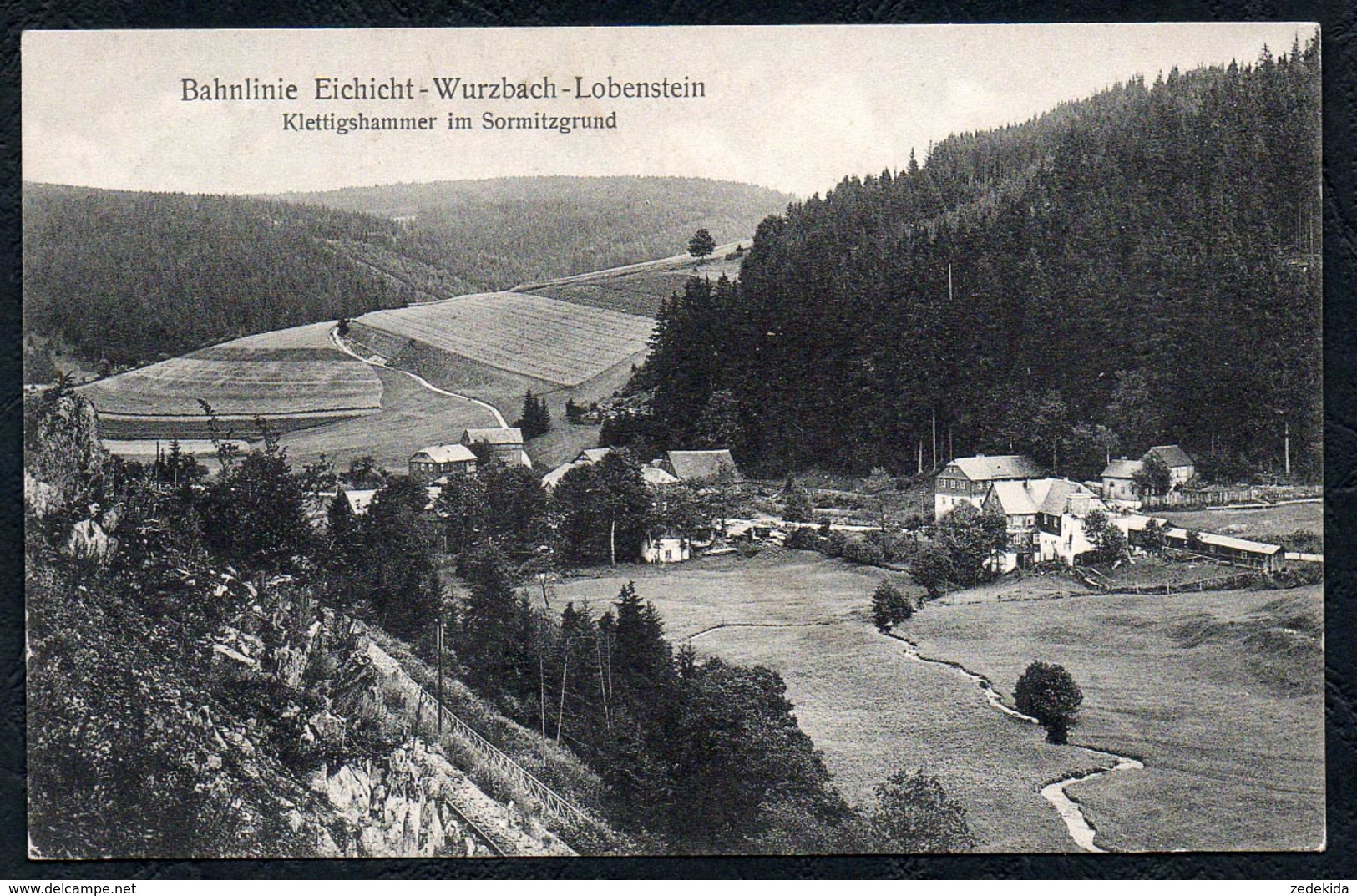 A6044 - Alte Ansichtskarte - Bahnlinie Eichicht Wurzbach Lobenstein - Klettigshammer Im Sormitzgrund - Wurzbach