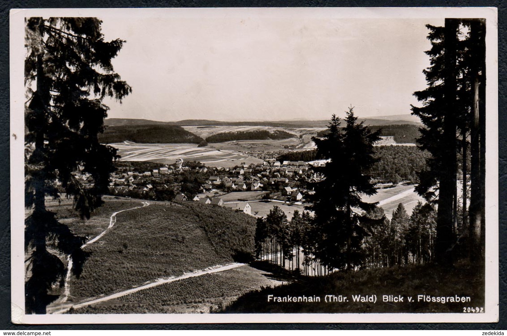 A6054 - Alte Foto Ansichtskarte - Frankenhain Blick V. Flössgraben - Gel 1939 - Ritter - Frankenhain