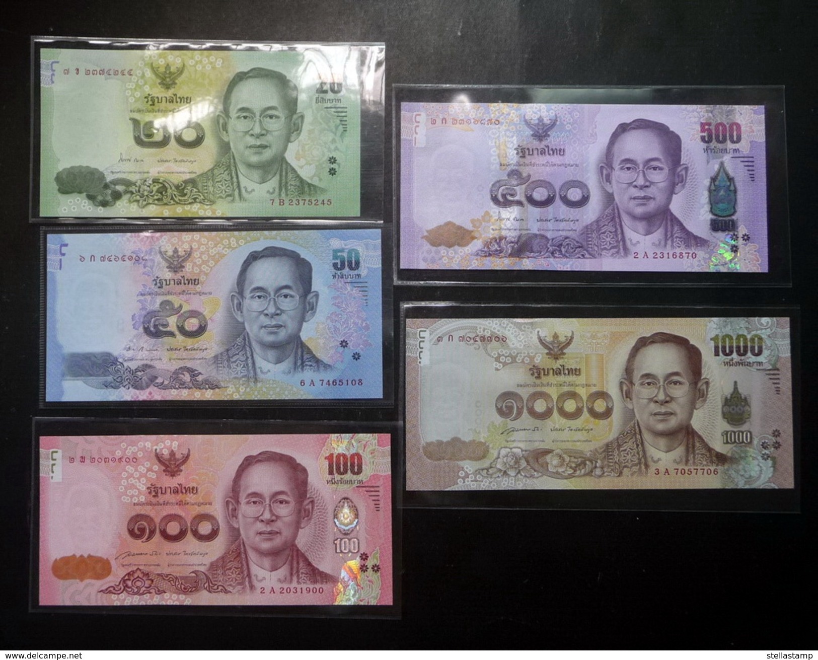 Thailand Banknote 20-50-100-500-1000 Baht Series 16 UNC - Thailand