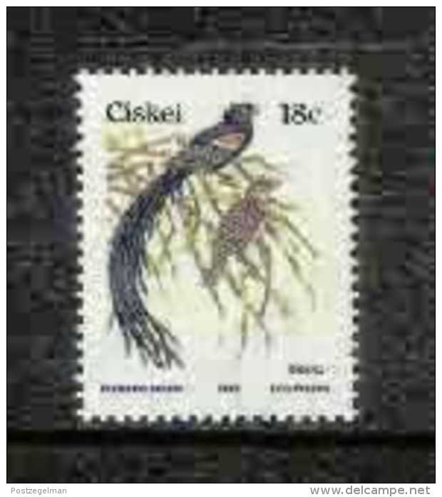 CISKEI, 1987, Mint Never Hinged Stamp(s ), MI 157, Definitive  Bird 18 Cent, - Ciskei