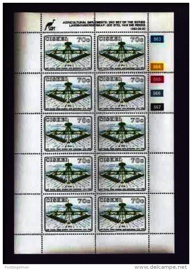 CISKEI, 1992, Mint Never Hinged Stamp(s ) In Full Sheet(s), MI 220-223, Agricultural Implements,  S948 - Ciskei