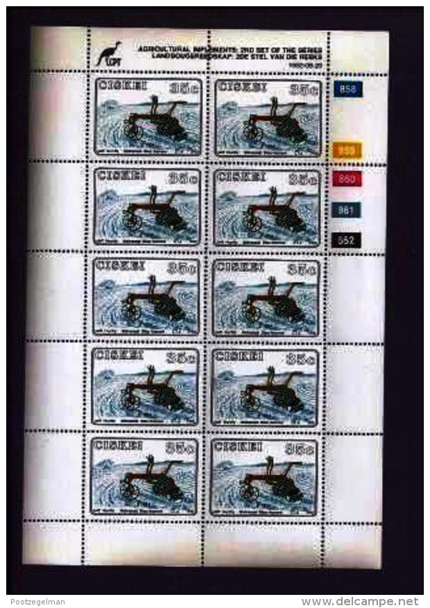 CISKEI, 1992, Mint Never Hinged Stamp(s ) In Full Sheet(s), MI 220-223, Agricultural Implements,  S948 - Ciskei