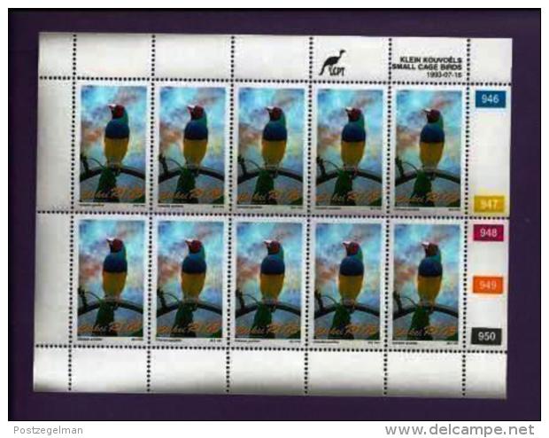 CISKEI, 1993, Mint Never Hinged Stamp(s ) In Full Sheet(s), MI 233-237, Cage And Aviary Birds,  S951 - Ciskei