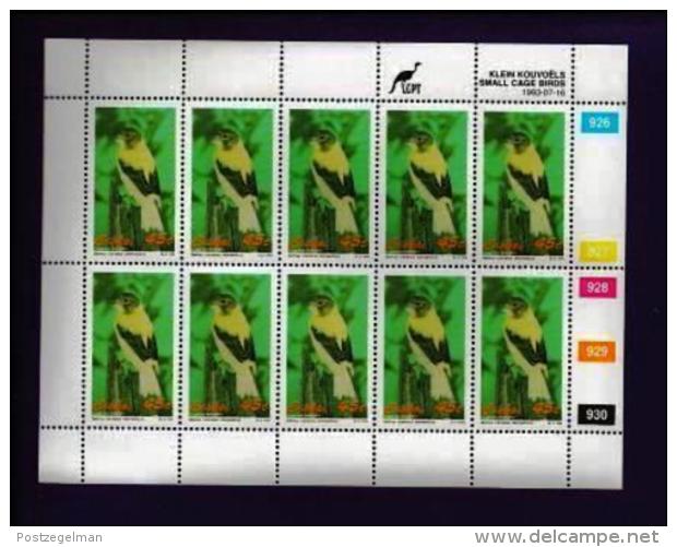 CISKEI, 1993, Mint Never Hinged Stamp(s ) In Full Sheet(s), MI 233-237, Cage And Aviary Birds,  S951 - Ciskei