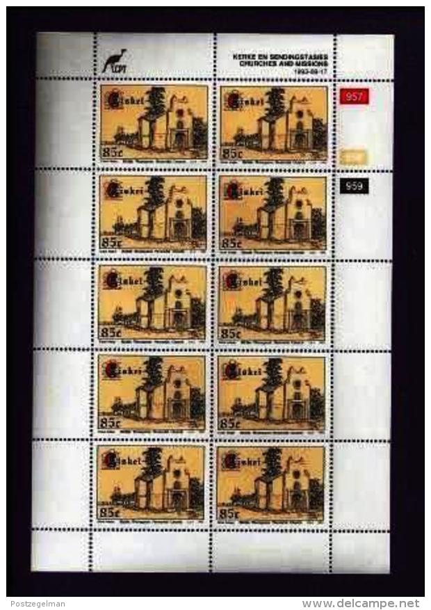 CISKEI, 1993, Mint Never Hinged Stamp(s ) In Full Sheet(s), MI 238-241, Churches And Missionaires,  S952 - Ciskei