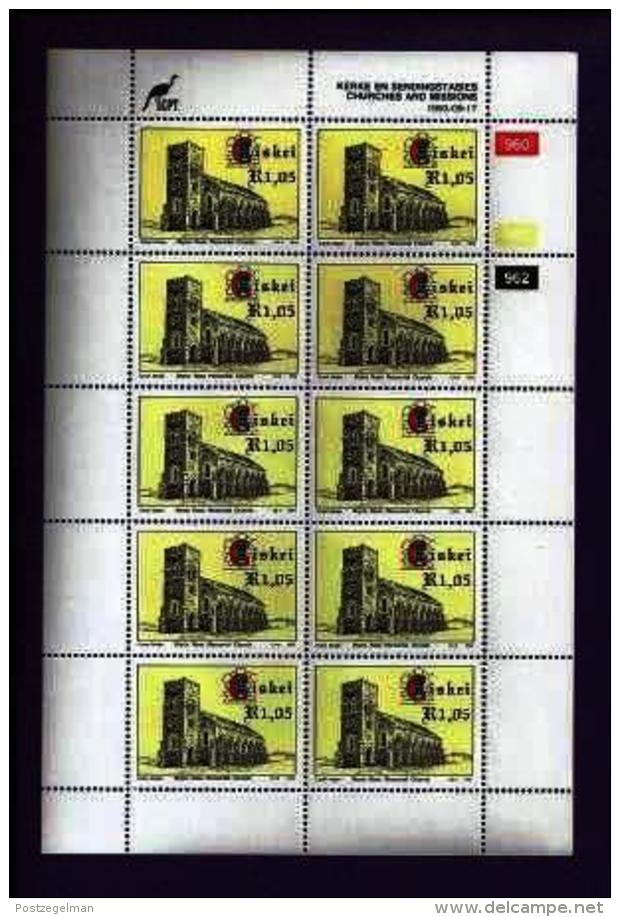 CISKEI, 1993, Mint Never Hinged Stamp(s ) In Full Sheet(s), MI 238-241, Churches And Missionaires,  S952 - Ciskei