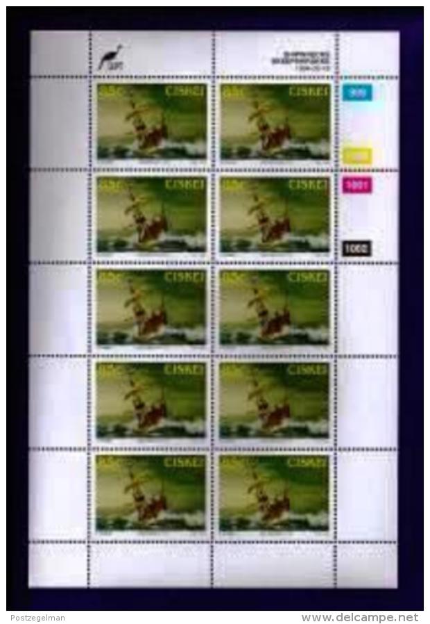 CISKEI, 1993, Mint Never Hinged Stamp(s ) In Full Sheet(s), MI 247-250, Shiowrecks,  S954 - Ciskei