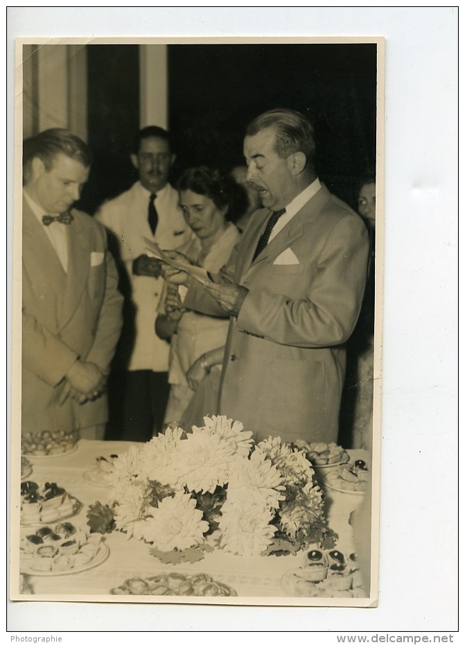 Argentine Buenos Aires Inauguration Siege Du Cercle Des Journalistes Sportifs Ancienne Photo 1955 - Sports