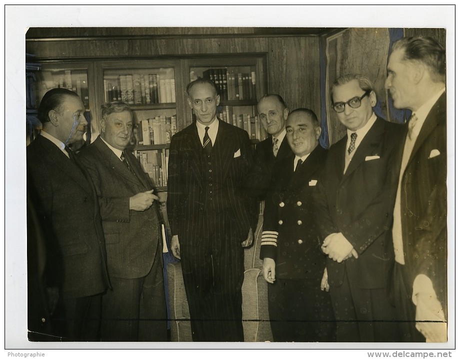 Argentine Buenos Aires Ministre Des Transports Contre Amiral Bonnet Ancienne Photo 1957 - Other & Unclassified