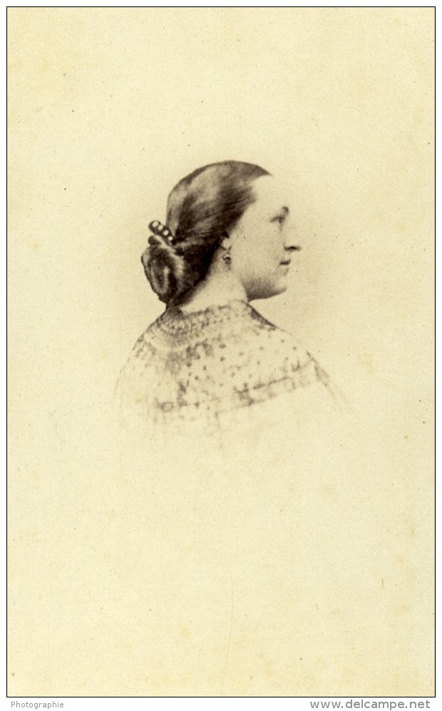 Sarah Chapelié Tunis Second Empire Présence Française Ancienne Photo CDV Delintraz 1860 - Old (before 1900)