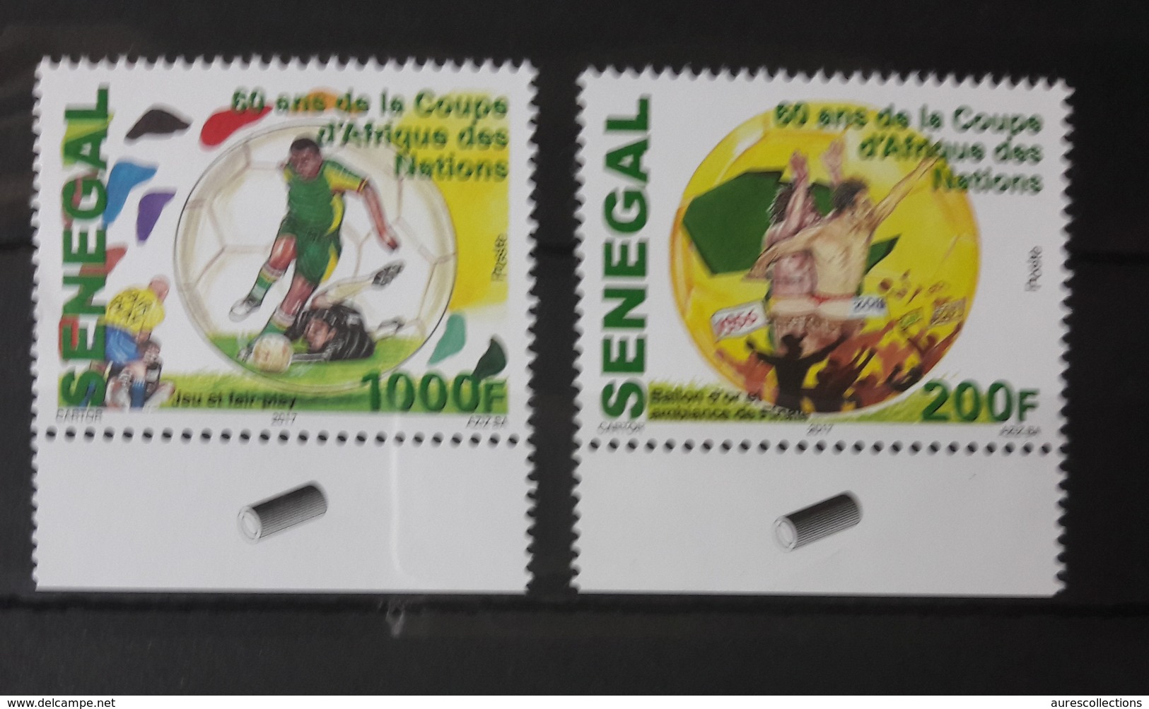 SENEGAL SOCCER AFRICA CUP OF NATIONS FOOTBALL COUPE AFRIQUE NATIONS 2017 MARGIN RARE MNH ** - Sénégal (1960-...)