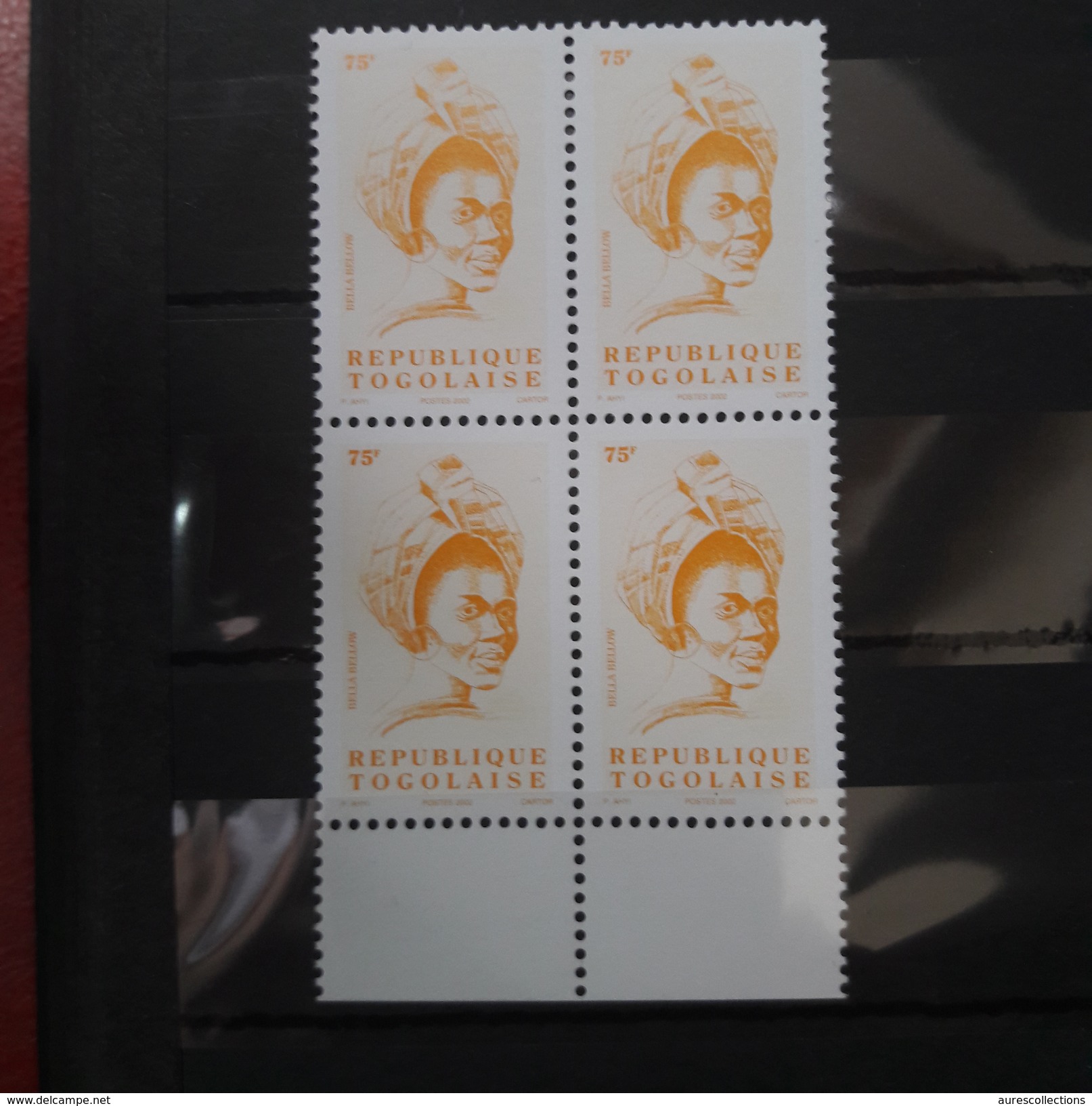 TOGO SINGER BELLA BELLOW DEFINITIVE DEFINITIVES 75 F 75F Michel  Mi 2847 YT 1688CQ - B4 1999 2002 - ULTRA RARE - MNH ** - Togo (1960-...)