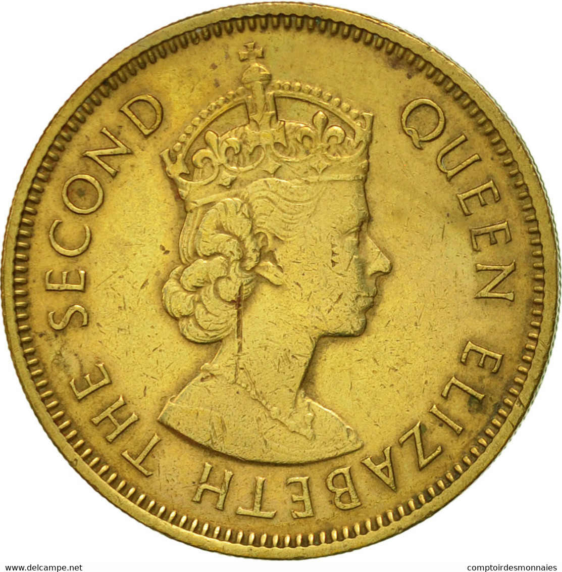 Monnaie, Hong Kong, Elizabeth II, 10 Cents, 1967, TTB+, Nickel-brass, KM:28.1 - Hong Kong