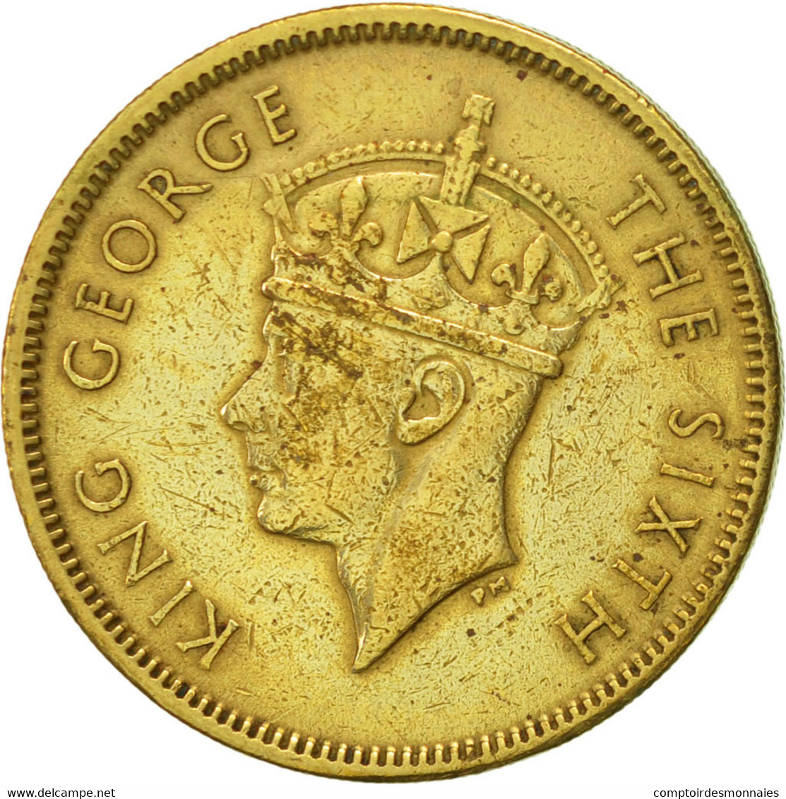 Monnaie, Hong Kong, George VI, 10 Cents, 1949, TTB+, Nickel-brass, KM:25 - Hong Kong