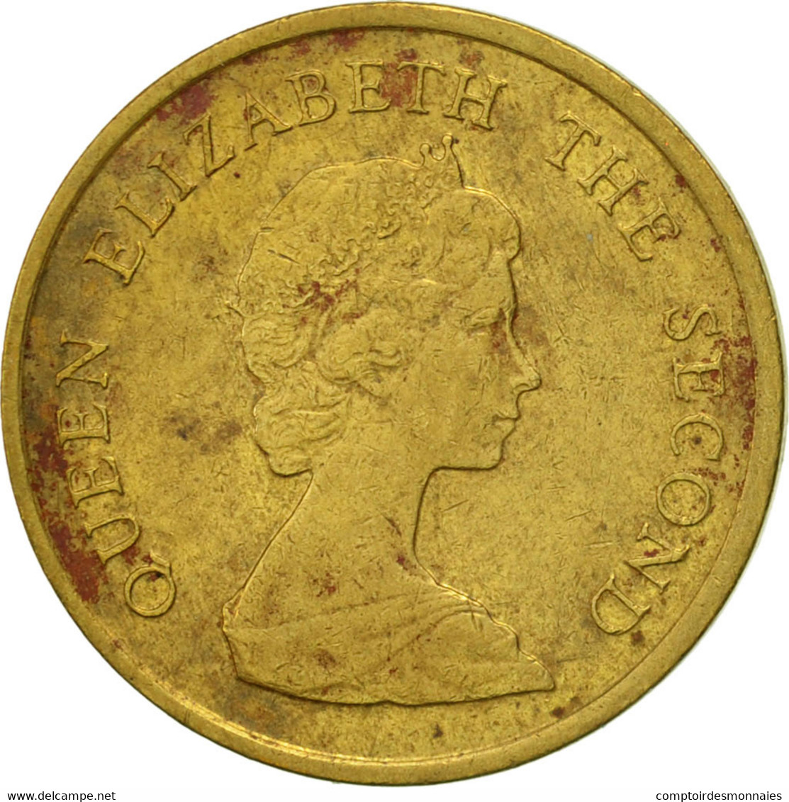 Monnaie, Hong Kong, Elizabeth II, 10 Cents, 1983, TTB+, Nickel-brass, KM:49 - Hong Kong