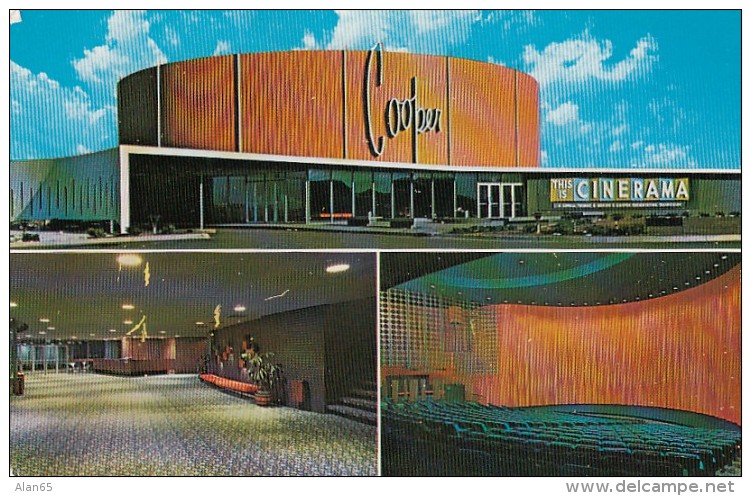 Denver Colorado, The Cooper Theatre Cinerama Movie Theater, C1960s Vintage Postcard - Denver