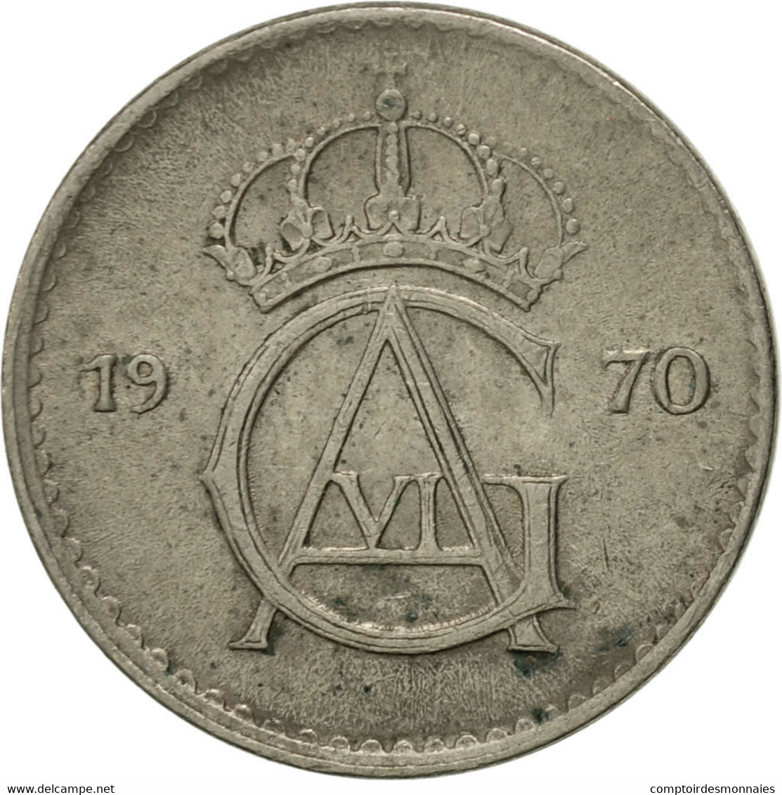 Monnaie, Suède, Gustaf VI, 10 Öre, 1970, TTB+, Copper-nickel, KM:835 - Suède