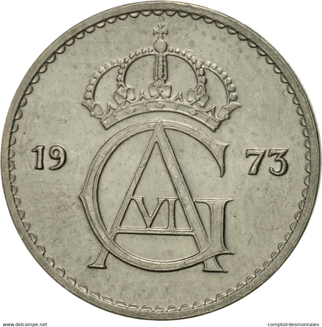 Monnaie, Suède, Gustaf VI, 10 Öre, 1973, SUP, Copper-nickel, KM:835 - Suède